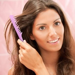 Utilize a wide-tooth brush