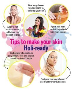 Holi 2023 How to take care of your skin and hair before and after the color parade