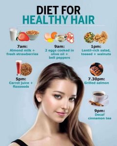 eating a healthy diet to promote healthy hair growth