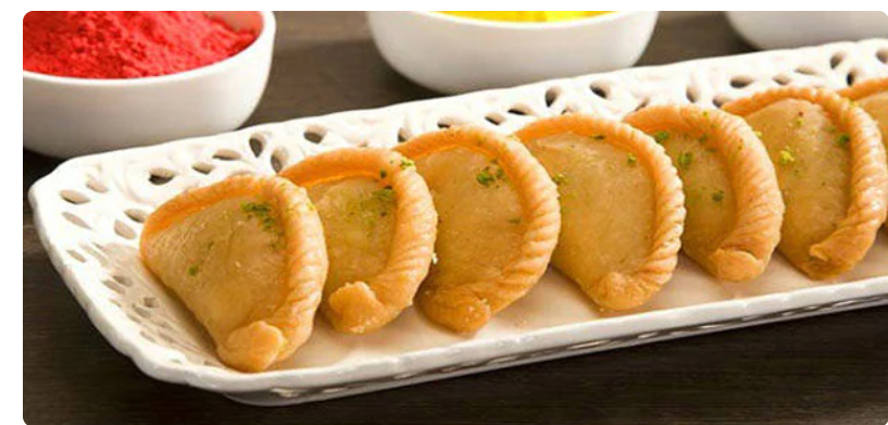 Image Showing Gujiya Making For Holi & Gujiya Recipe 2024