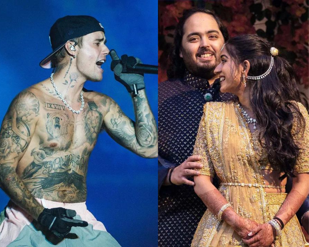 justin bieber  at anant ambani wedding 