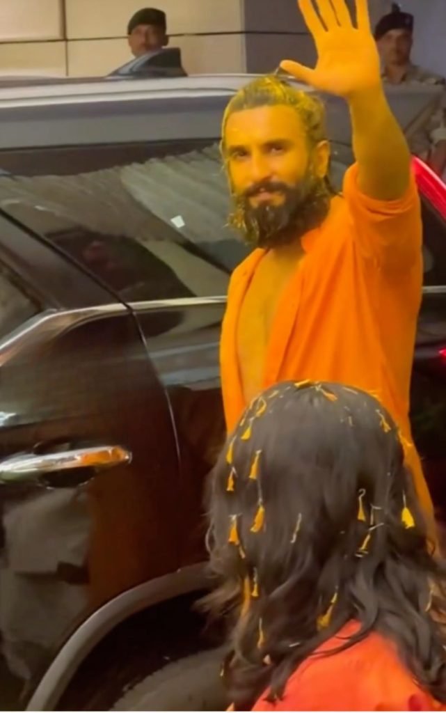 Anant Ambani and Radhika Merchant | MEHNDI AND HALDI CEREMONY | July 8 2 ranveer singh at Anant Ambani and Radhika Merchant's haldi and mehndi ceremony.