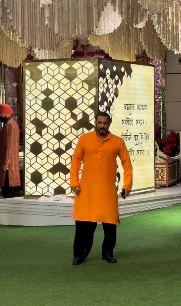 Anant Ambani and Radhika Merchant | MEHNDI AND HALDI CEREMONY | July 8 1 salman khan at Anant Ambani and Radhika Merchant's haldi and mehndi ceremony.