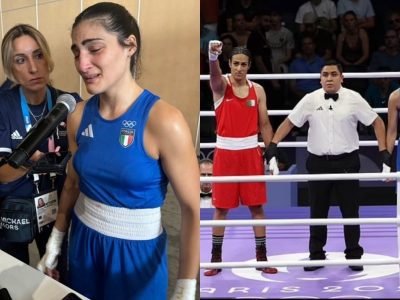 Angela Carini and Imane Khelif at the Paris Olympics 2024